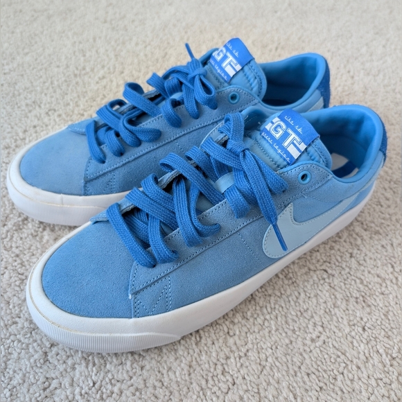 Nike SB Zoom Blazer Low Pro GT Men's Shoes Size 9 Sky Blue/White DC7695-400 - Picture 1 of 11